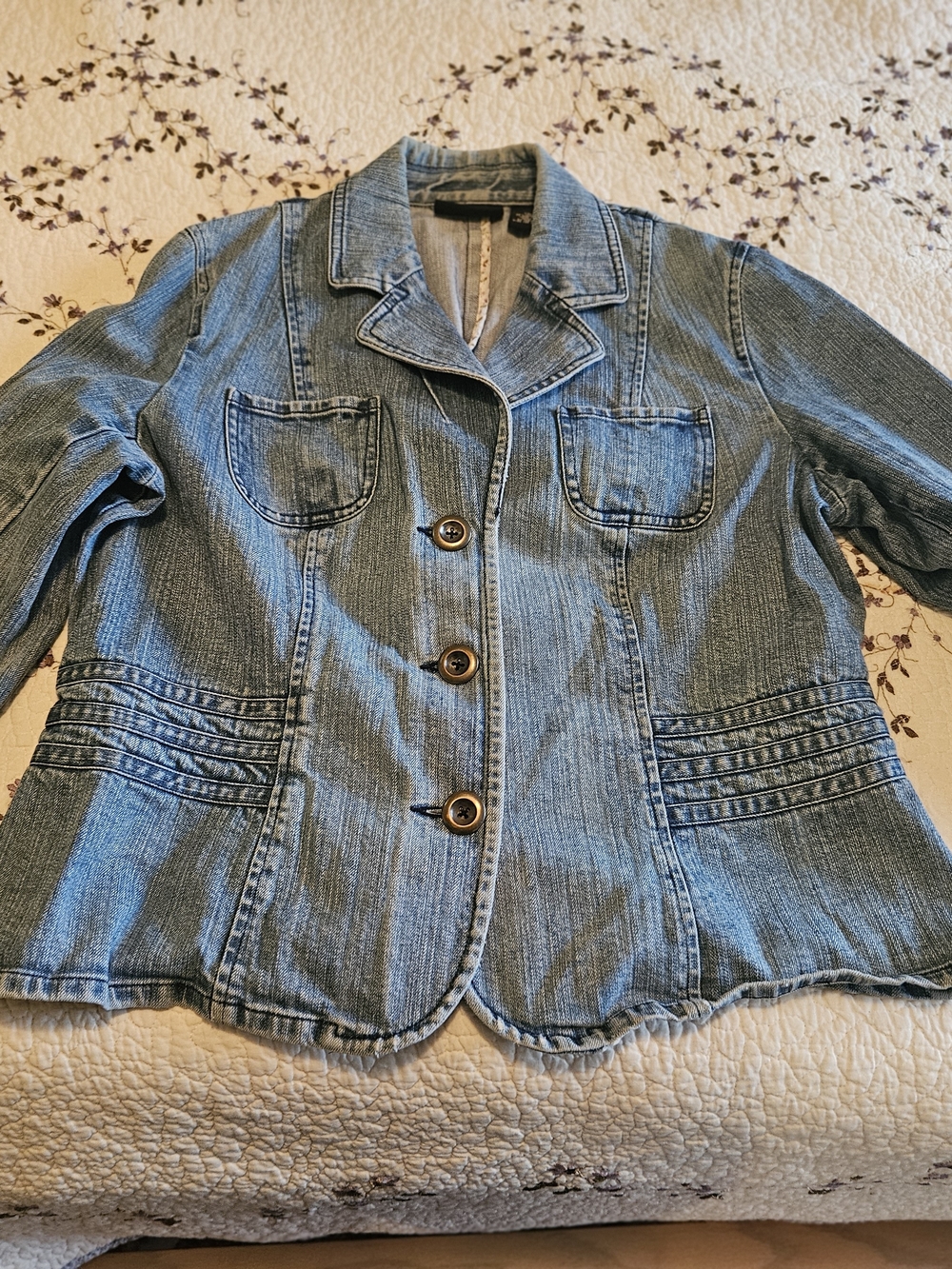 Relativity Light Blue Denim Button-Front Jacket